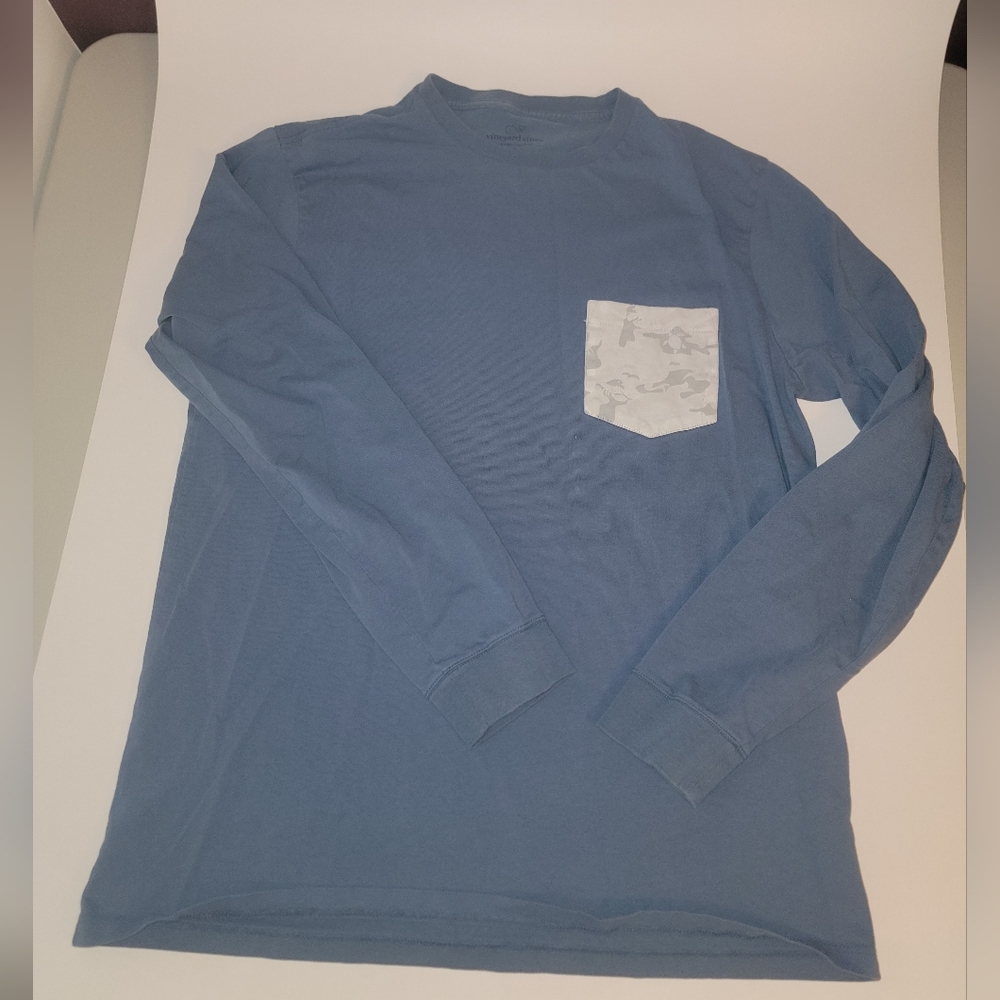 Mens Vineyard Vines Long Sleeve Tee Size M Blue Horizon
